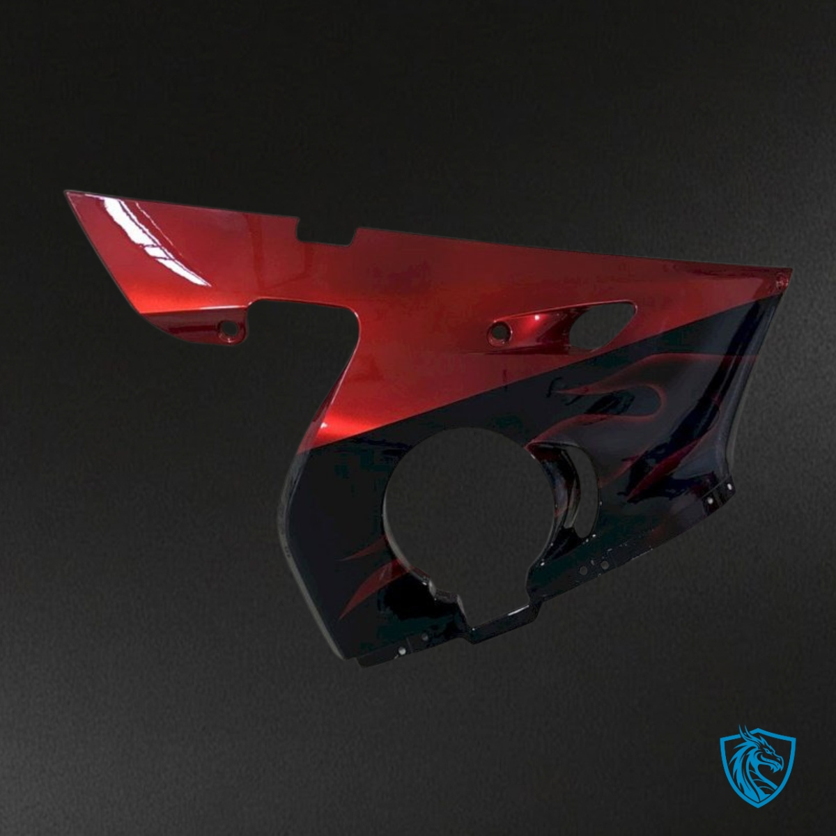 Yamaha YZF R6 (1999-2002) Black & Red Flame - Custom ABS Fairing Kit