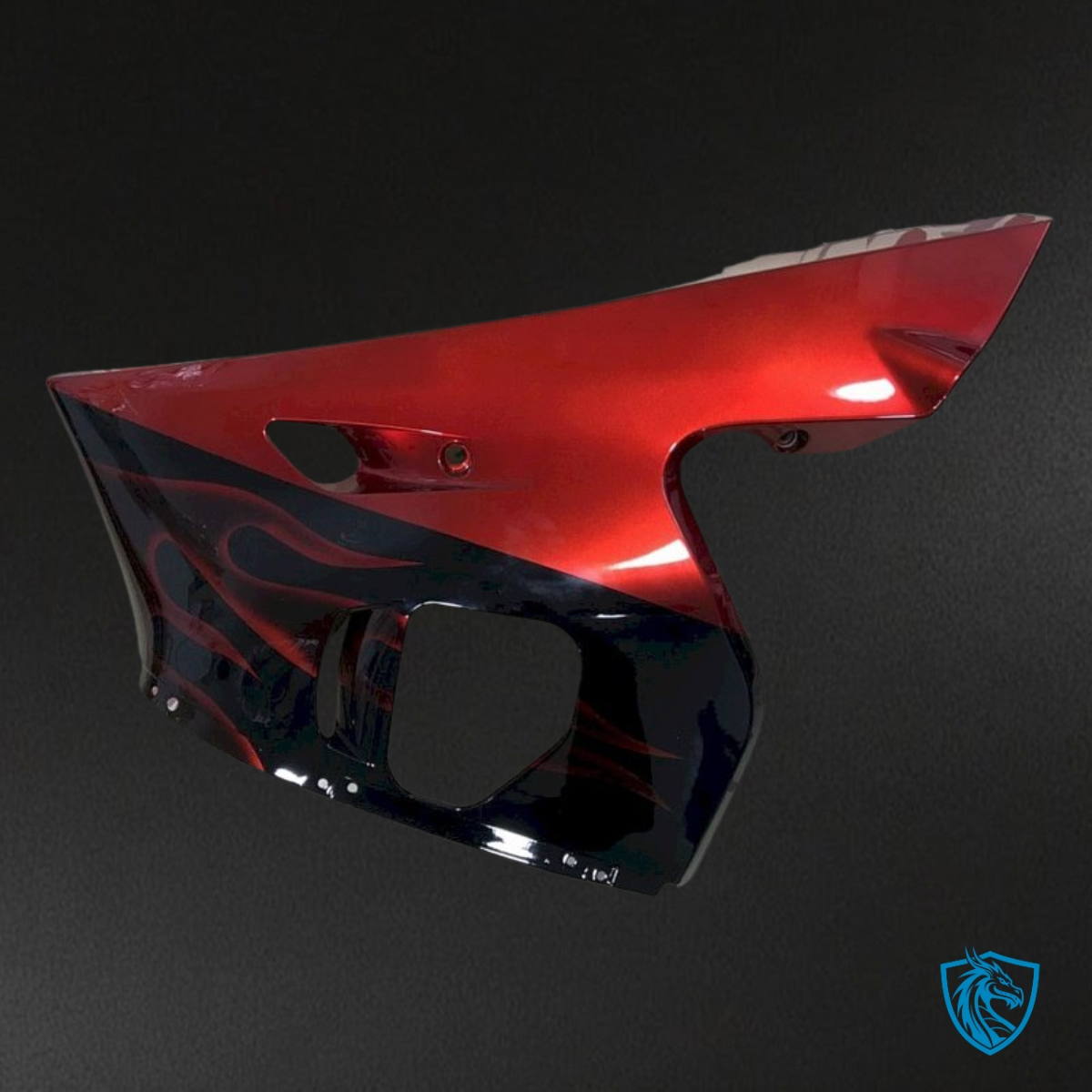 Yamaha YZF R6 (1999-2002) Black & Red Flame - Custom ABS Fairing Kit