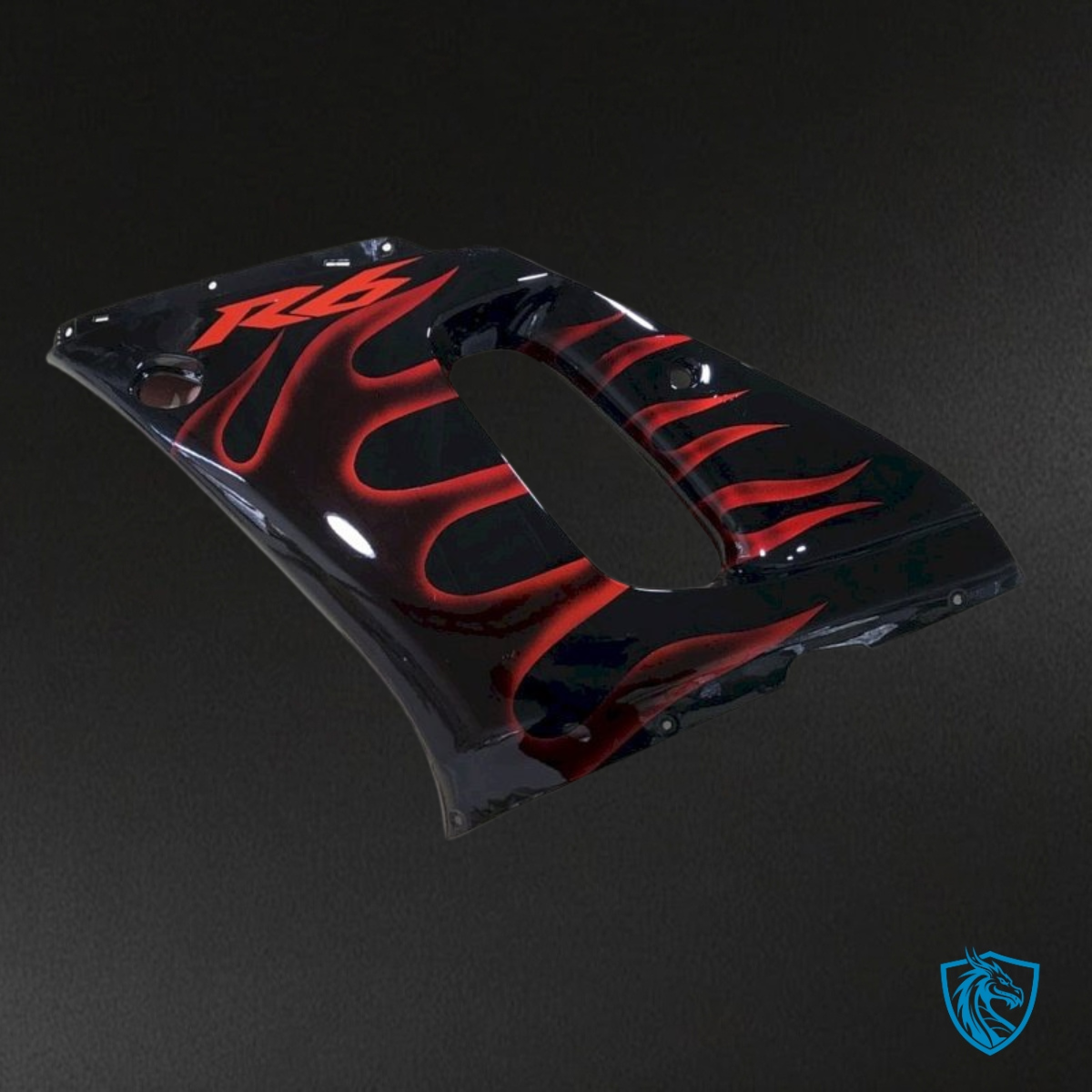 Yamaha YZF R6 (1999-2002) Black & Red Flame - Custom ABS Fairing Kit