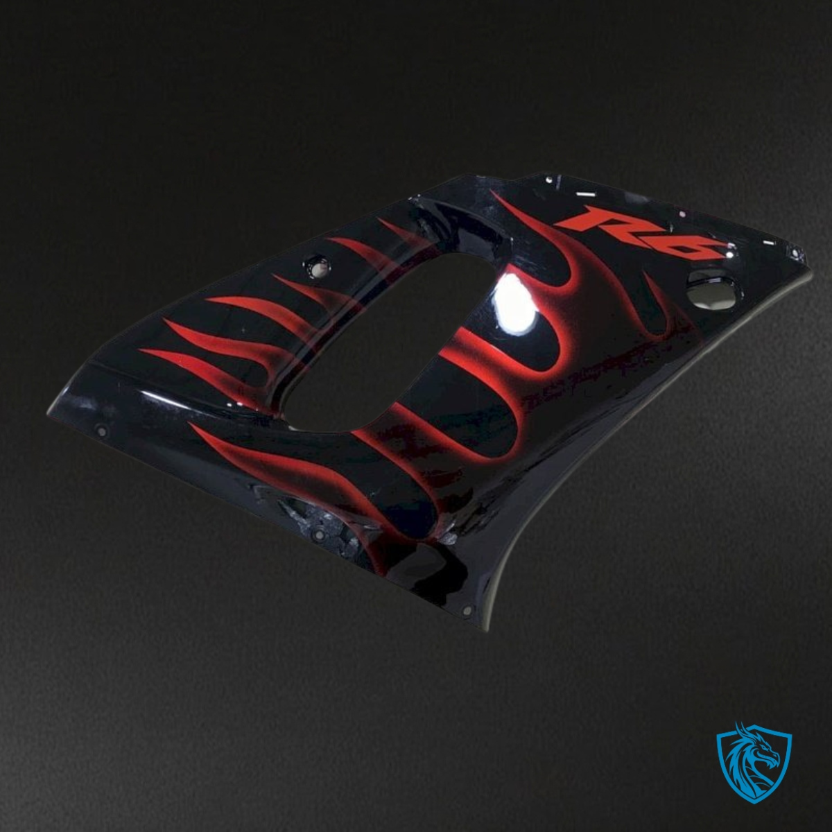 Yamaha YZF R6 (1999-2002) Black & Red Flame - Custom ABS Fairing Kit