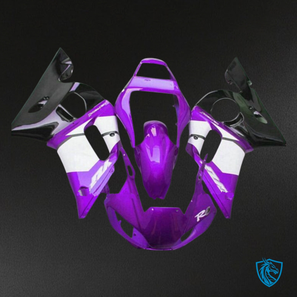Yamaha YZF R6 (1999-2002) Black, White & Purple Fairing Kit - Aftermarket ABS Bodywork