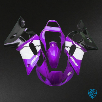 Yamaha YZF R6 (1999-2002) Black, White & Purple Fairing Kit - Aftermarket ABS Bodywork