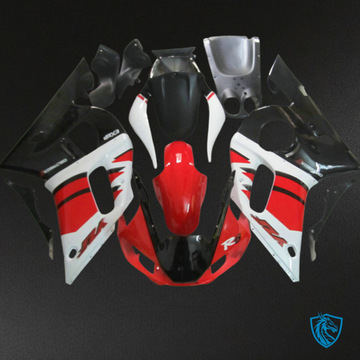 Yamaha YZF R6 (1999-2002) Black, Red & White Gloss Fairing Kit - Aftermarket ABS Bodywork
