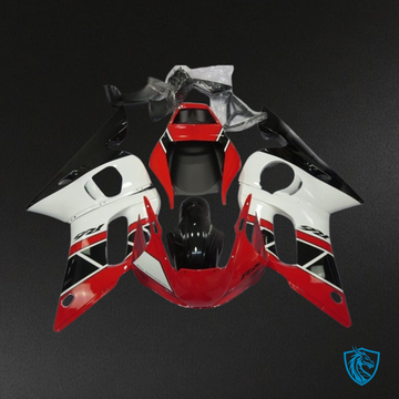Yamaha YZF R6 (1999-2002) Black, White & Red - MERGEment Motorcycle Fairings Kit