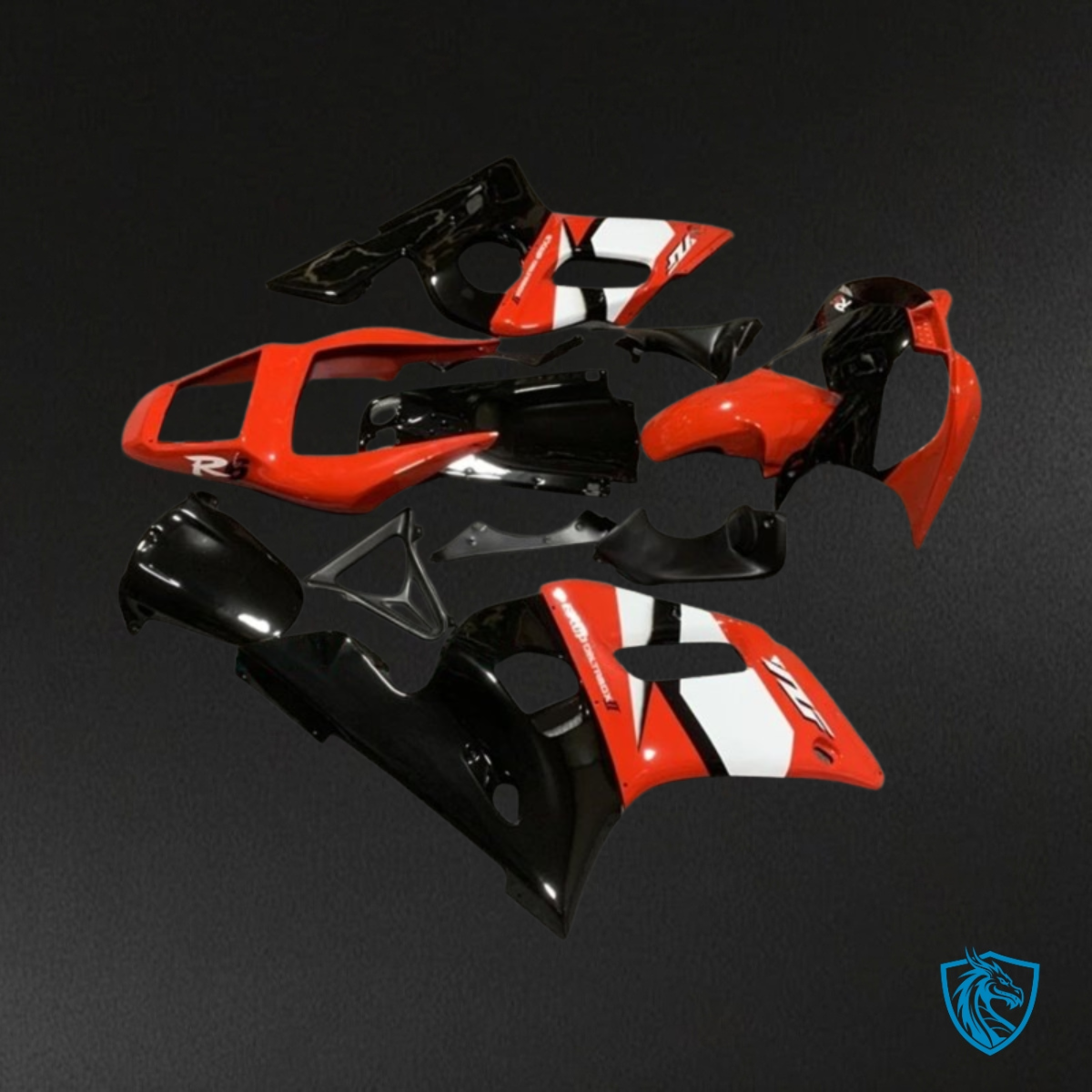 Yamaha YZF R6 (1999-2002) Red, Black & White Fairing Kit - Aftermarket ABS Bodywork