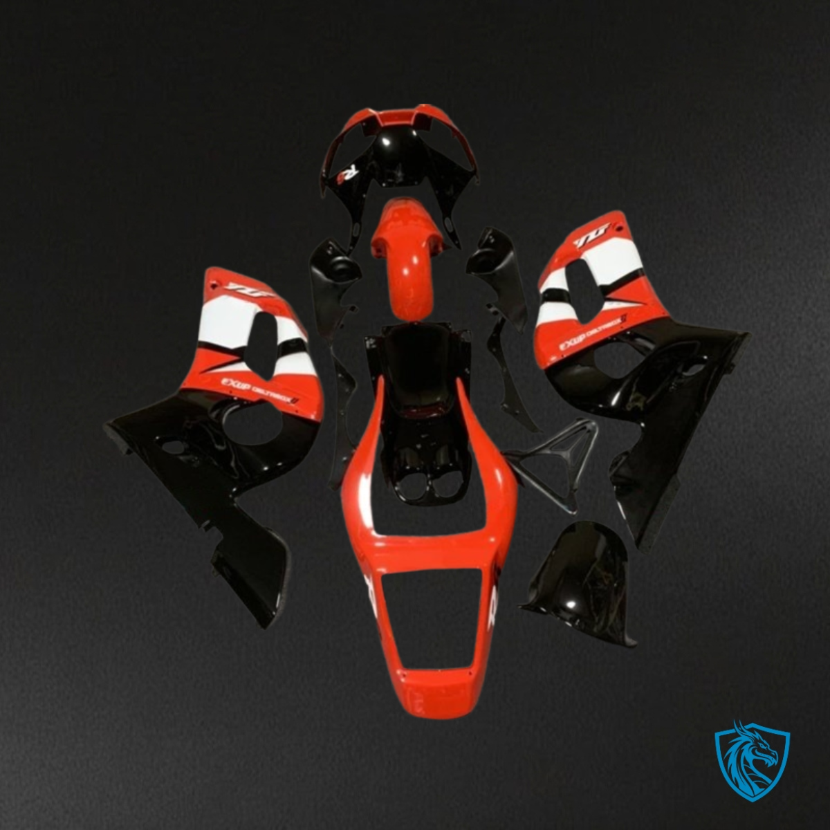 Yamaha YZF R6 (1999-2002) Red, Black & White Fairing Kit - Aftermarket ABS Bodywork
