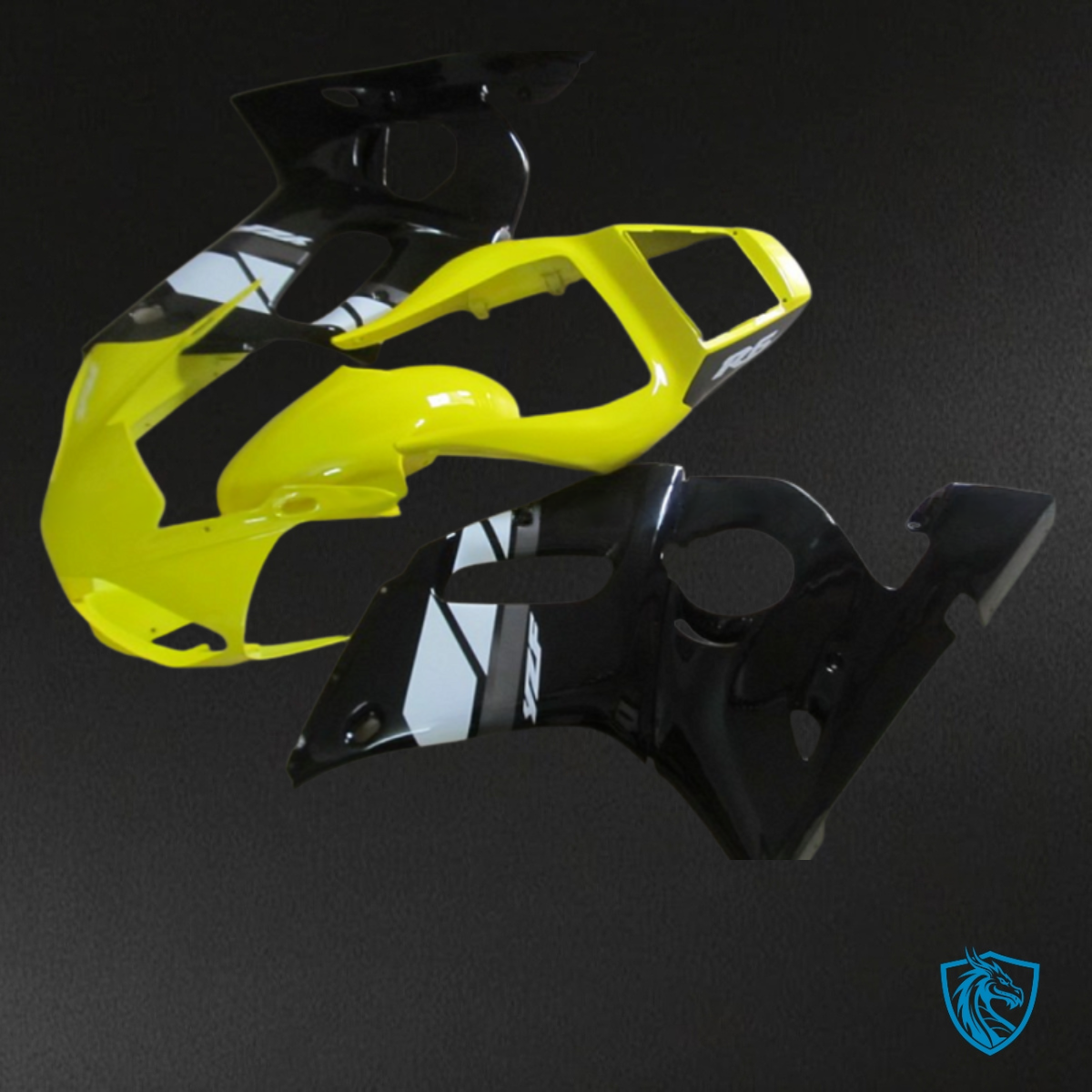 Yamaha YZF R6 (1999-2002) Black, Yellow & White - Custom ABS Fairing Kit