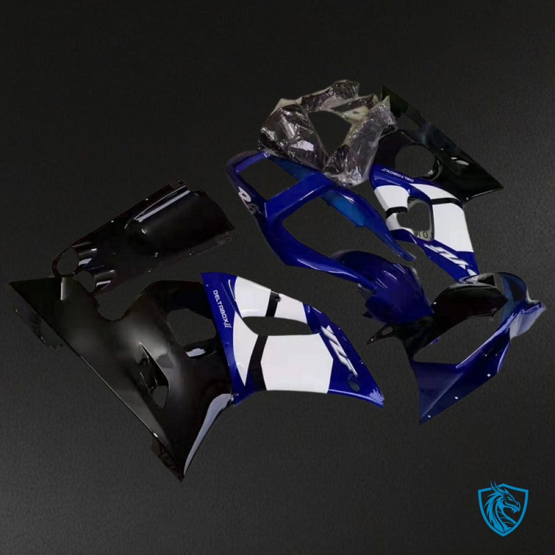 Yamaha YZF R6 (1999-2002) Blue, Black & White Fairings Kit | ABS Bodywork