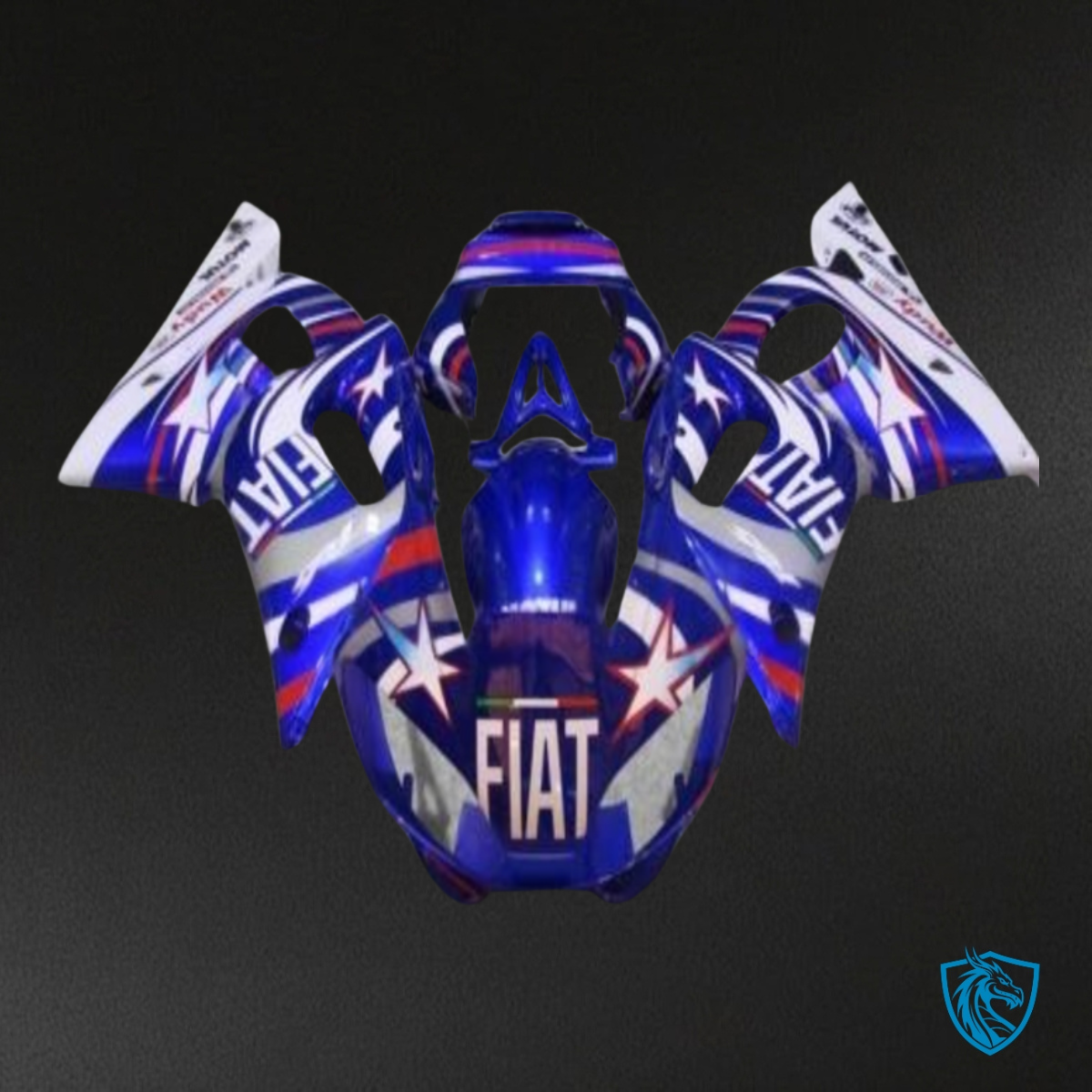 Yamaha YZF R6 (1999-2002) Fiat Blue & White Fairing Kit - Aftermarket ABS Bodywork