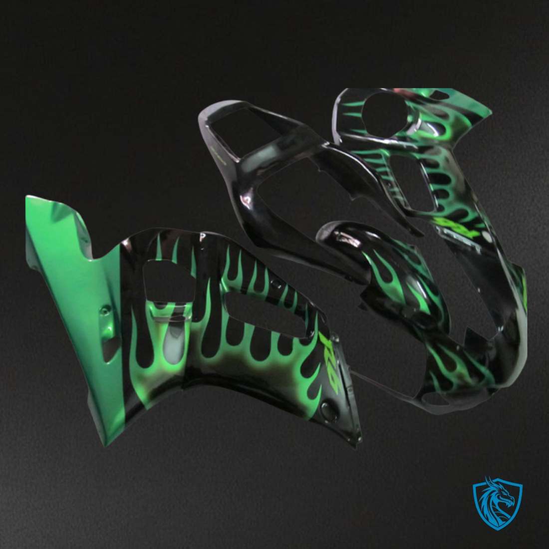 Yamaha YZF R6 (1999-2002) Green & Black - MERGEment Motorcycle Fairings Kit