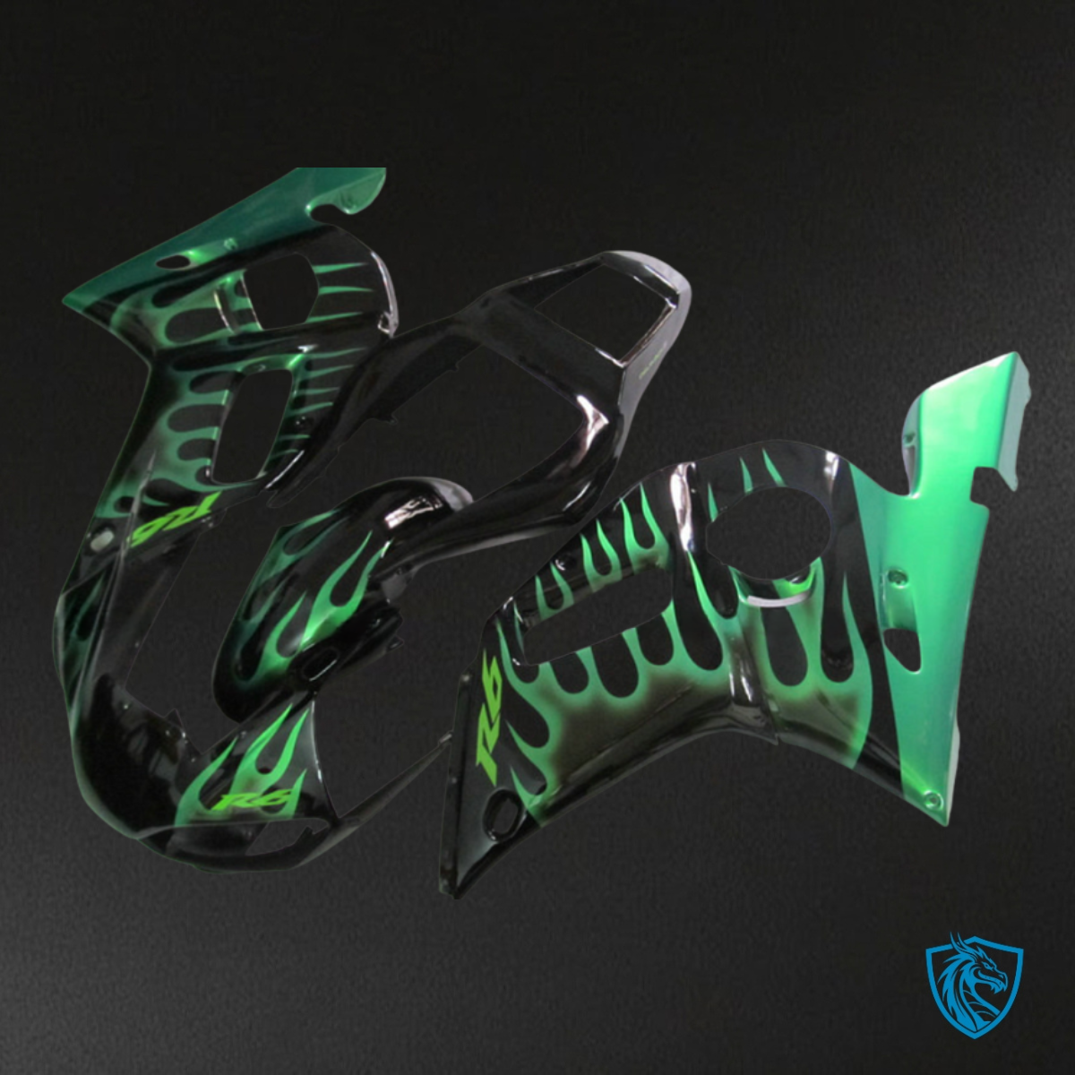 Yamaha YZF R6 (1999-2002) Green & Black - MERGEment Motorcycle Fairings Kit