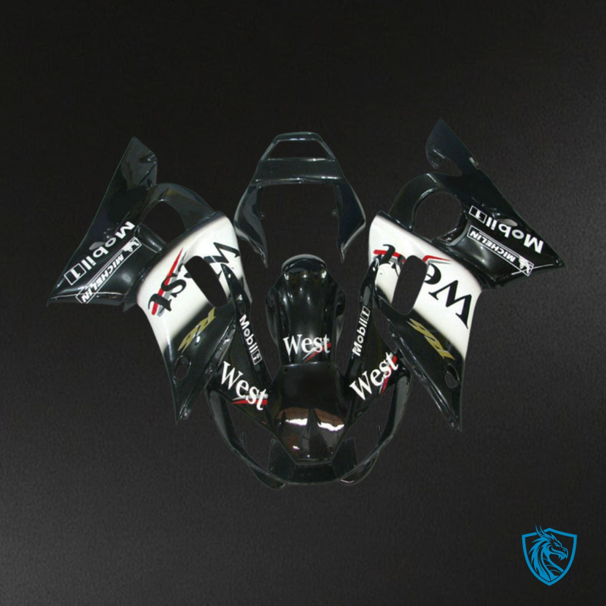 Yamaha YZF R6 (1999-2002) White & Black Fairing Kit - Aftermarket ABS Bodywork