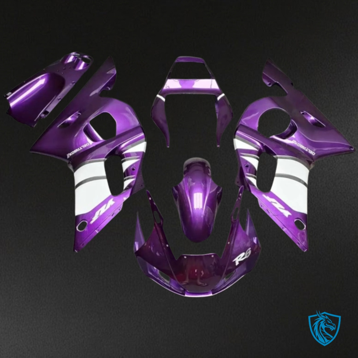 Yamaha YZF R6 (1999-2002) Purple & White Fairing Kit - Aftermarket ABS Bodywork