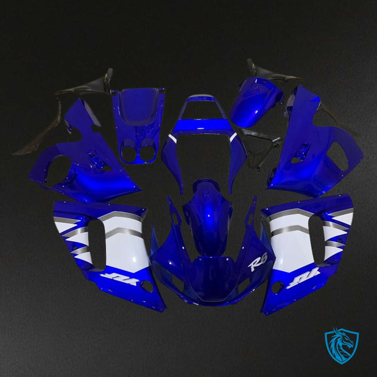 Yamaha YZF R6 (1999-2002) Glossy Blue Fairings Kit | ABS Bodywork