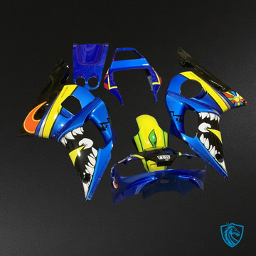 Yamaha YZF R6 (1999-2002) Blue & Yellow Shark - MERGEment Motorcycle Fairings Kit