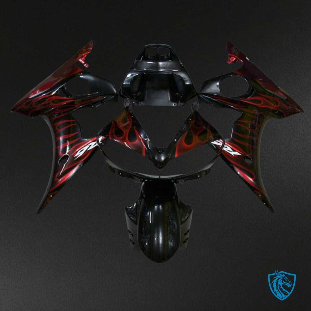 Yamaha YZF R6 (2003-2004) Gloss Red & Black - MERGEment Motorcycle Fairings Kit