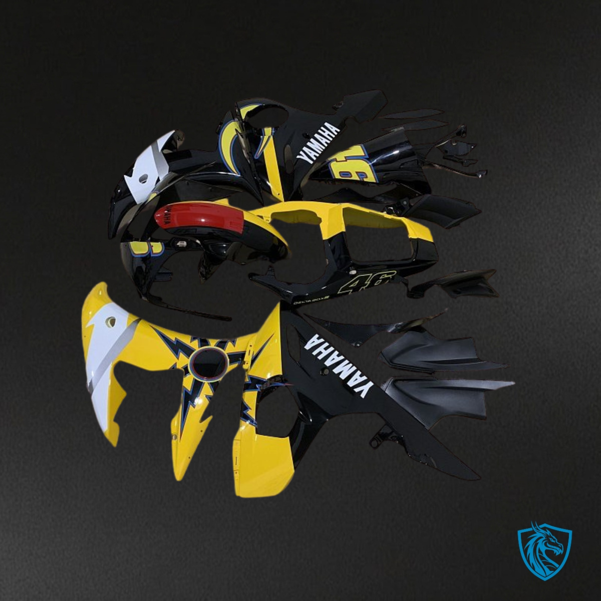 Yamaha YZF R6 (2003-2004) Black & Yellow - Custom ABS Fairing Kit