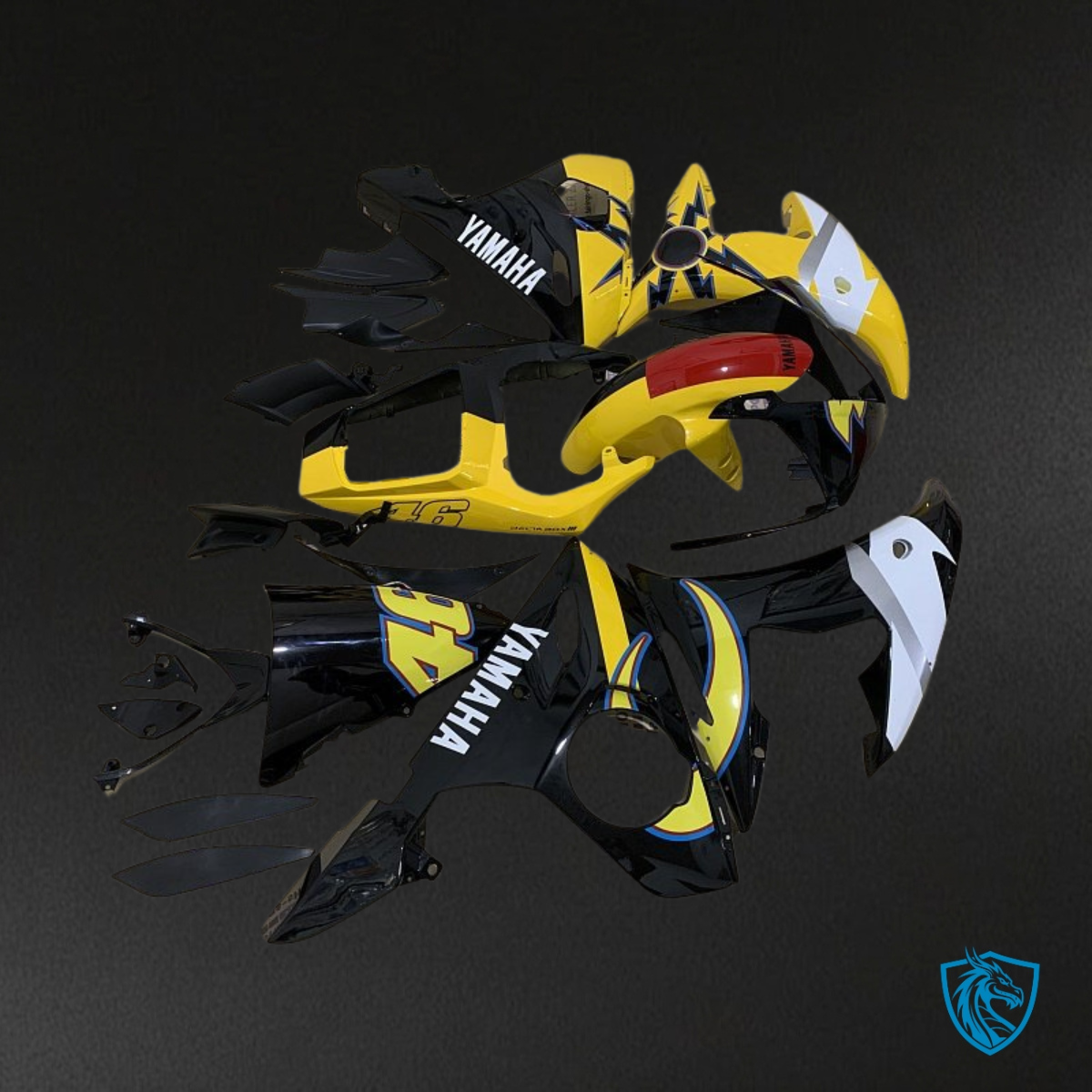 Yamaha YZF R6 (2003-2004) Black & Yellow - Custom ABS Fairing Kit