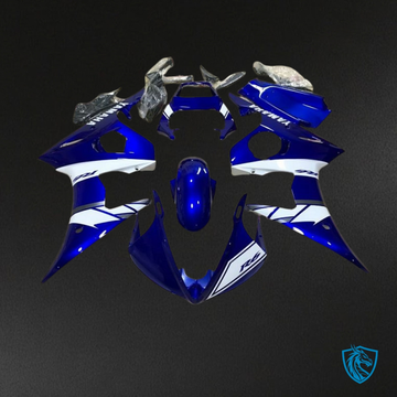 Yamaha YZF R6 (2003-2004) Gloss Blue & White - Custom ABS Fairing Kit