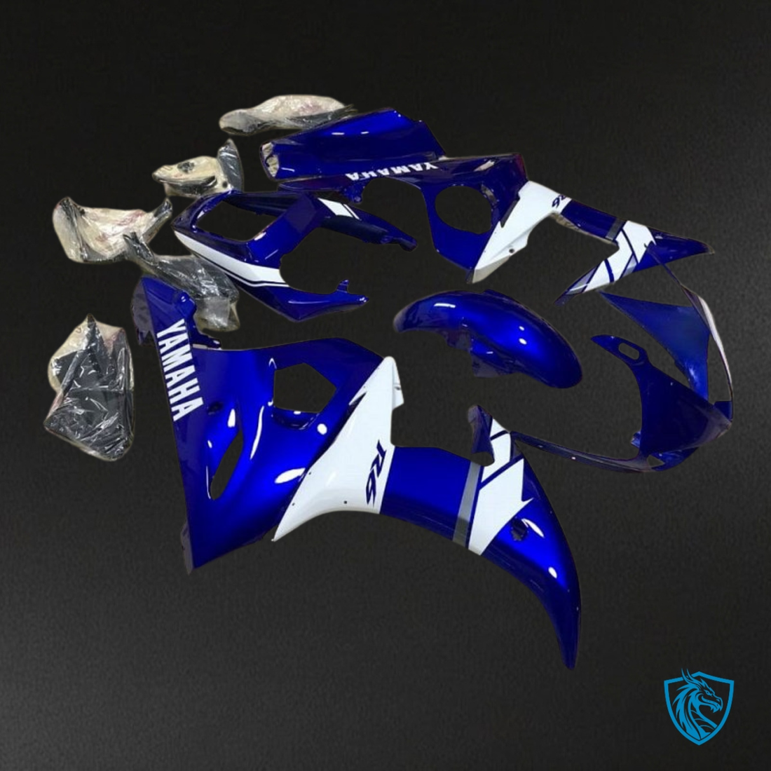 Yamaha YZF R6 (2003-2004) Gloss Blue & White - Custom ABS Fairing Kit