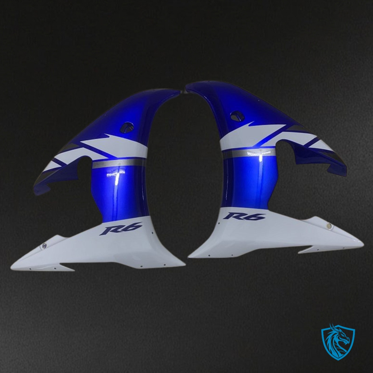 Yamaha YZF R6 (2003-2004) Blue & White Gloss Fairings Kit | ABS Bodywork