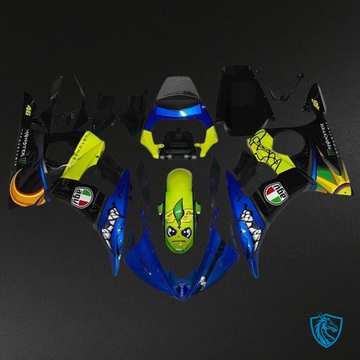 Yamaha YZF R6 (2003-2004) Blue, Black & Yellow Shark - Custom ABS Fairing Kit