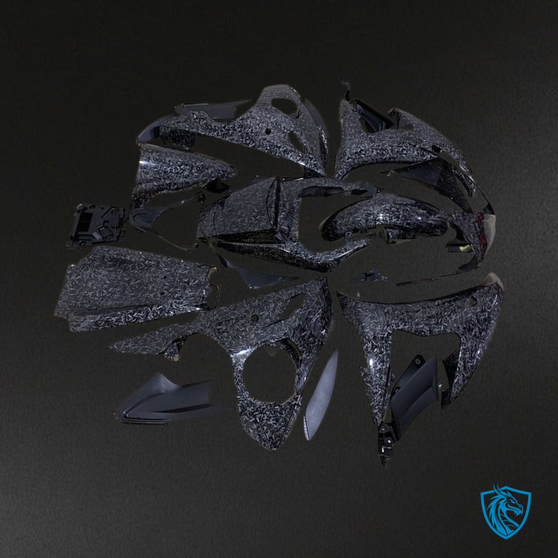 Yamaha YZF R6 (2003-2004) Black Carbon Fiber Fairing Kit - Aftermarket ABS Bodywork