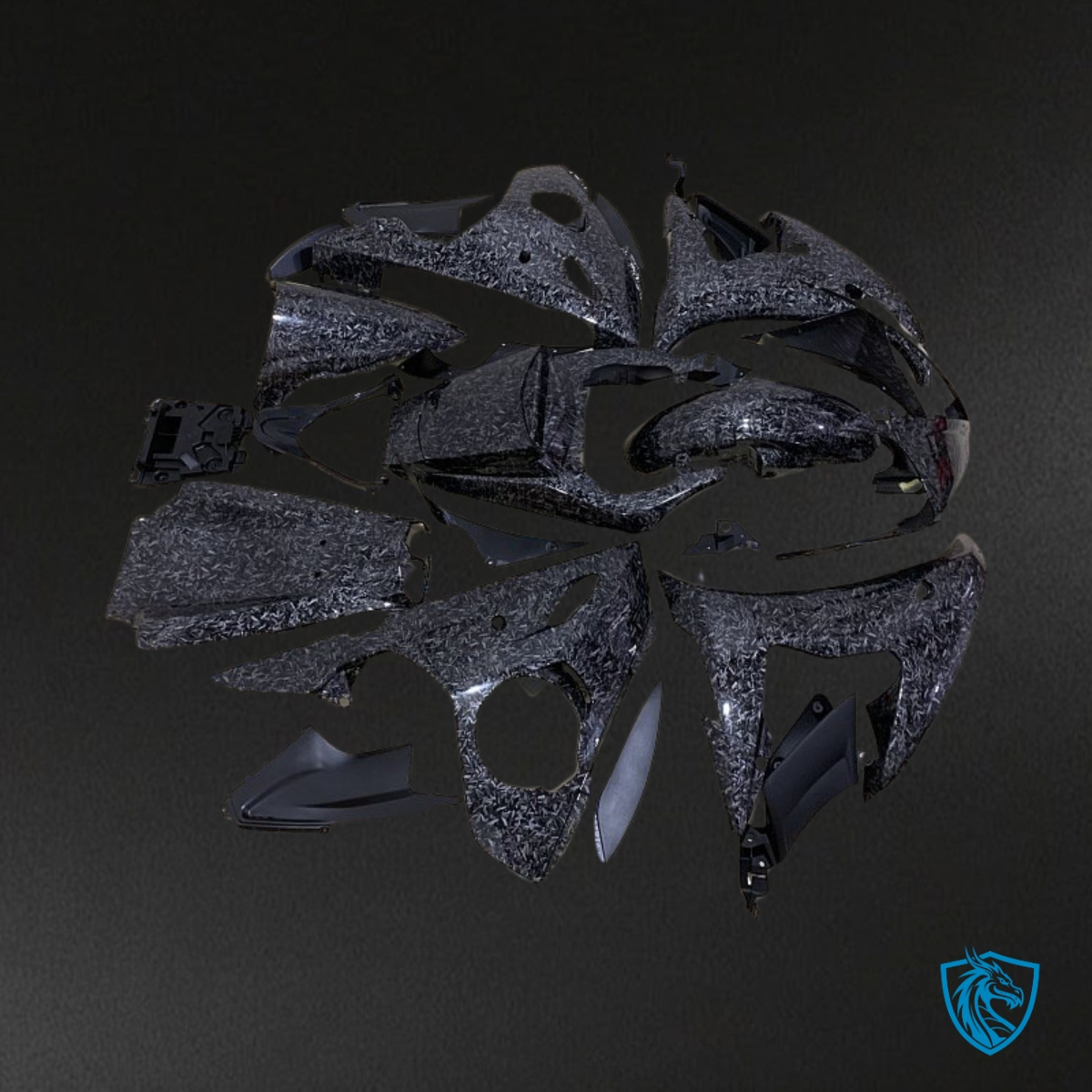 Yamaha YZF R6 (2003-2004) Black Carbon Fiber Fairing Kit - Aftermarket ABS Bodywork