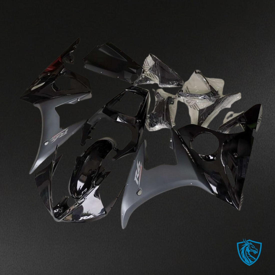 Yamaha YZF R6 (2003-2004) Matte Gloss Black Fairings Kit | ABS Bodywork