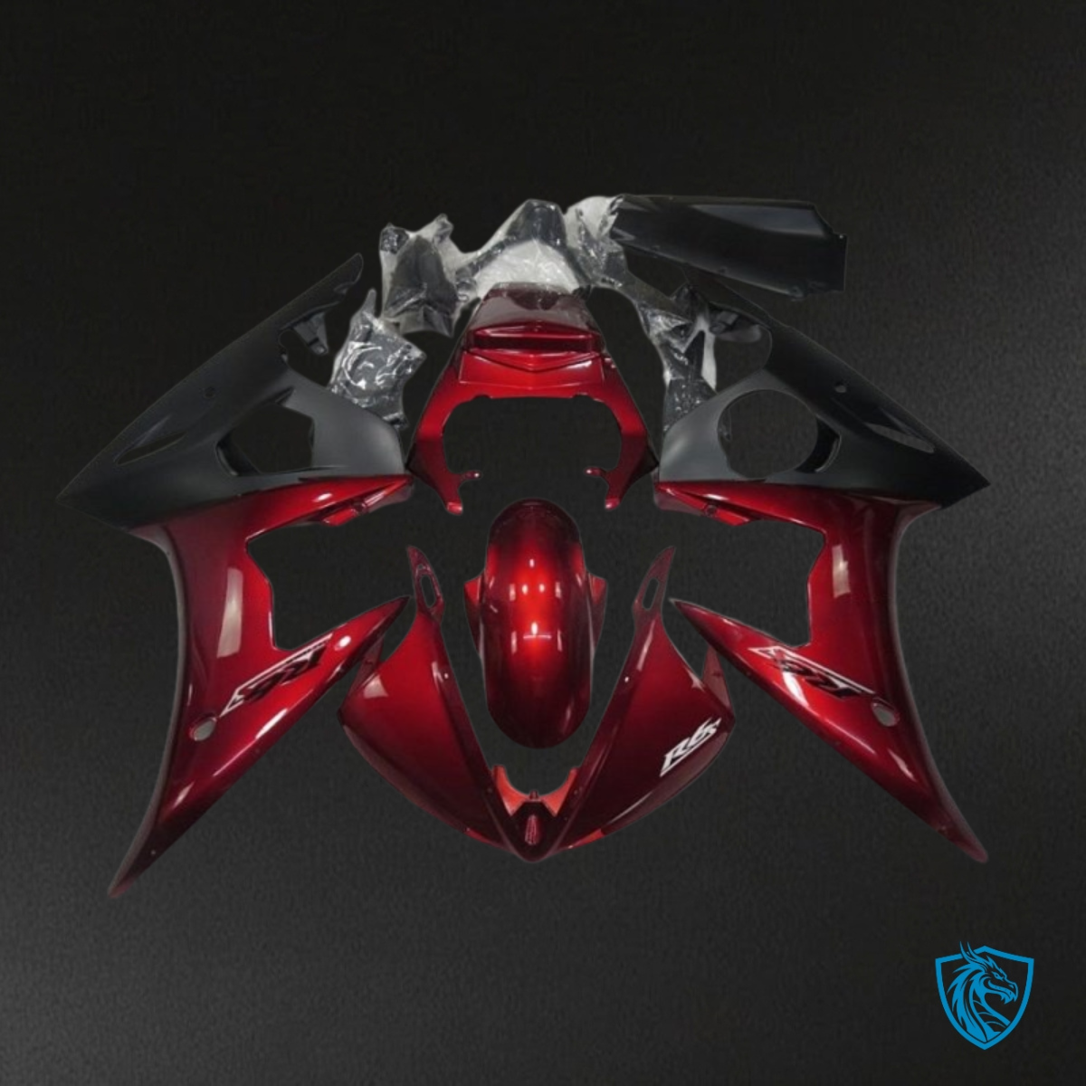 Yamaha YZF R6 (2003-2004) Gloss Red & Black - MERGEment Motorcycle Fairings Kit