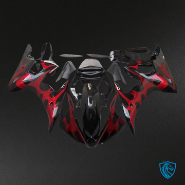 Yamaha YZF R6 (2003-2004) Red & Black Fairing Kit - Aftermarket ABS Bodywork