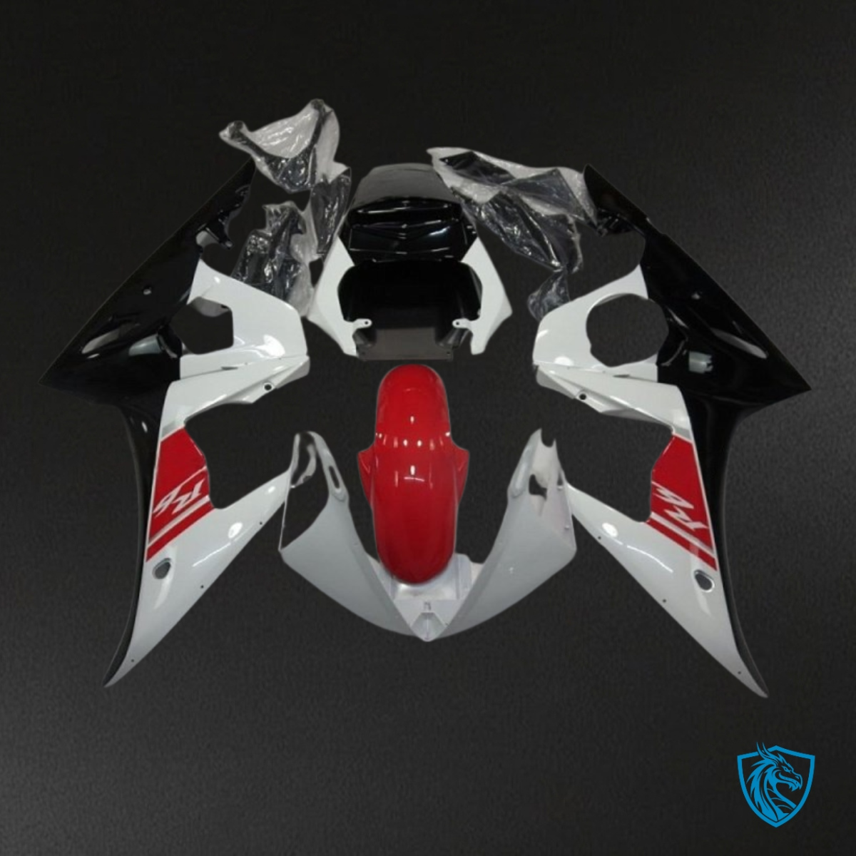 Yamaha YZF R6 (2003-2004) Red, White & Black - MERGEment Motorcycle Fairings Kit
