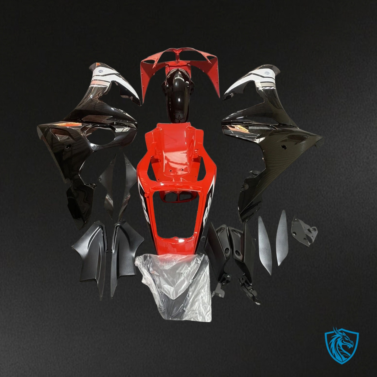 Yamaha YZF R6 (2003-2004) Red, Black & White Fairing Kit - Aftermarket ABS Bodywork