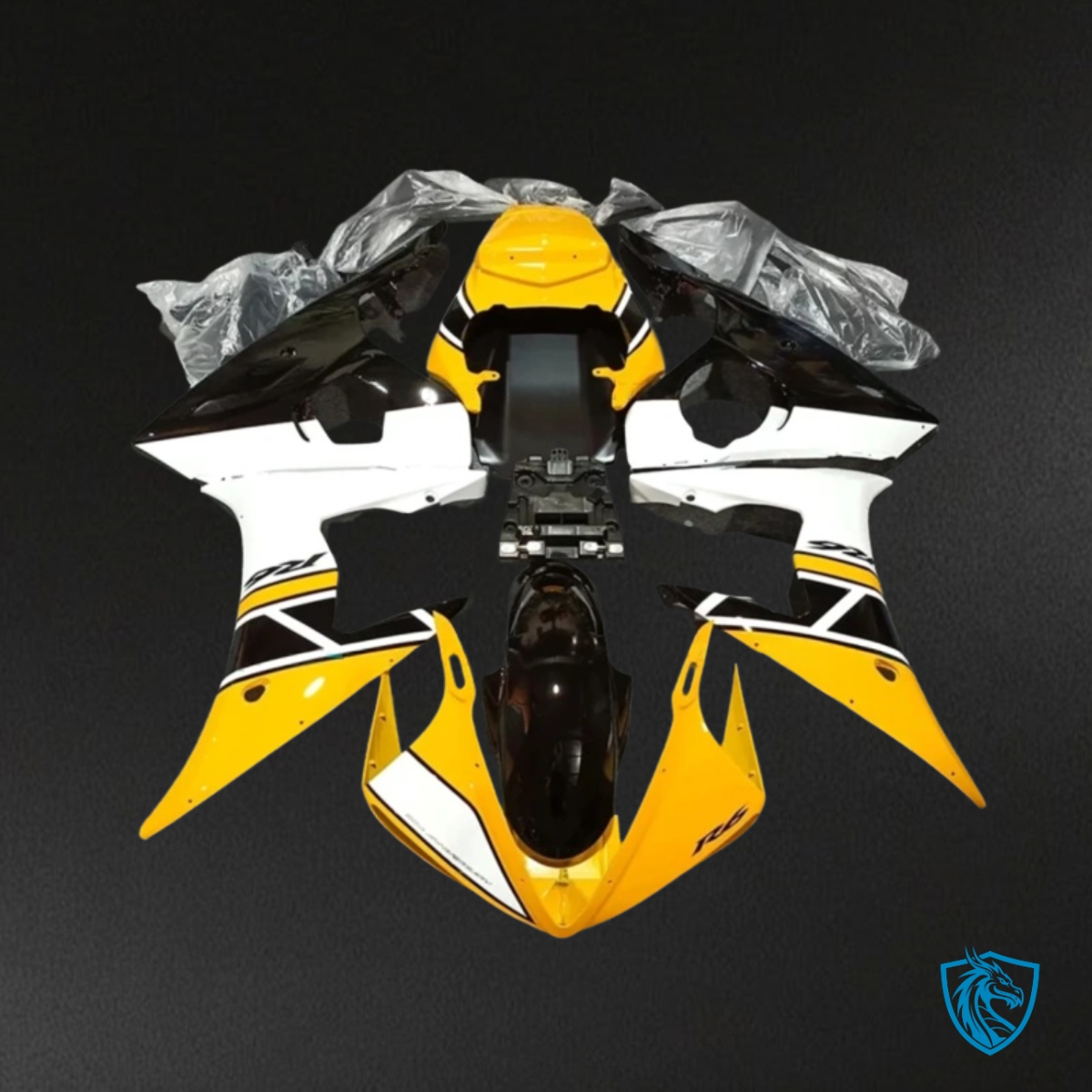 Yamaha YZF R6 (2003-2004) Yellow, White & Black Fairing Kit | ABS Bodywork