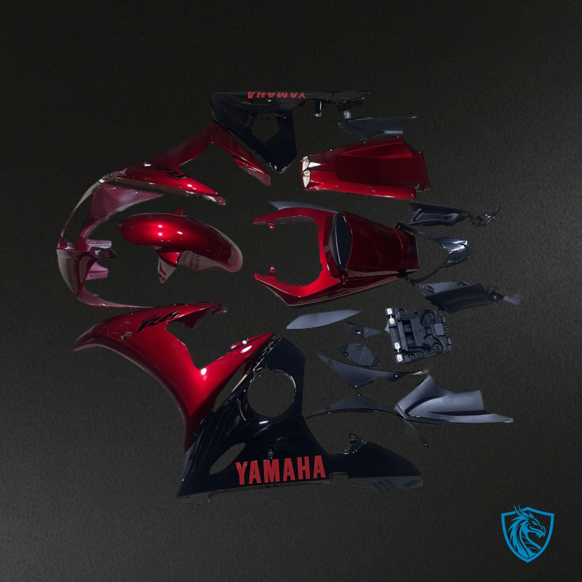 Yamaha YZF R6 (2004-2005) Gloss Red & Black Fairings Kit | ABS Bodywork