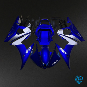 Yamaha YZF R6 (2004-2005) White & Blue - MERGEment Motorcycle Fairings Kit