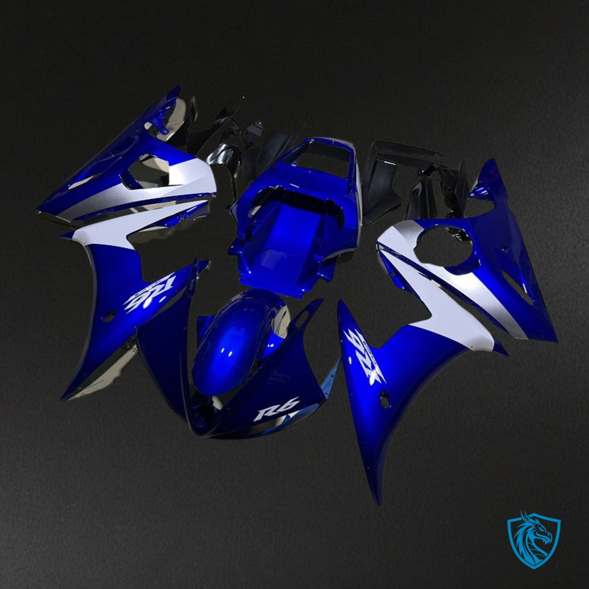 Yamaha YZF R6 (2004-2005) White & Blue - MERGEment Motorcycle Fairings Kit