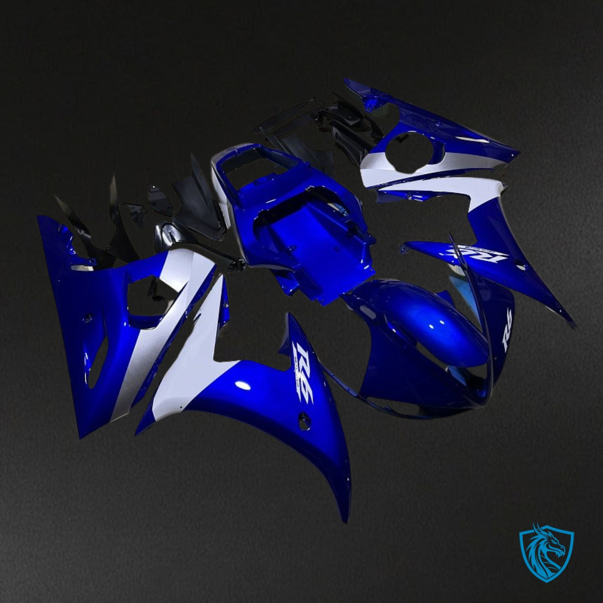 Yamaha YZF R6 (2004-2005) White & Blue - MERGEment Motorcycle Fairings Kit