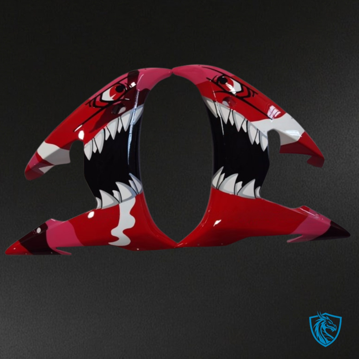 Yamaha YZF R6 (2004-2005) Red & White Shark Camo Fairings Kit | ABS Bodywork