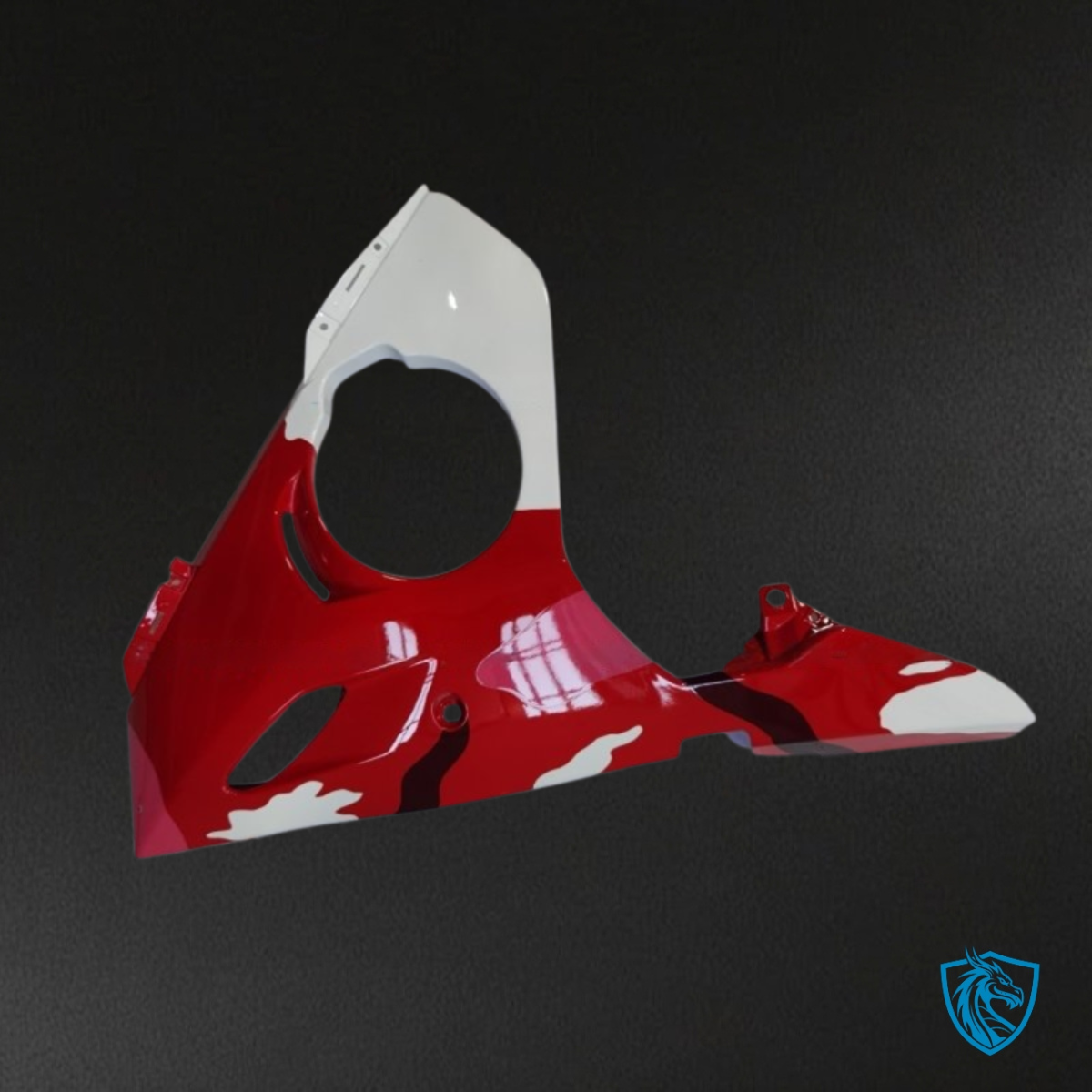 Yamaha YZF R6 (2004-2005) Red & White Shark Camo Fairings Kit | ABS Bodywork