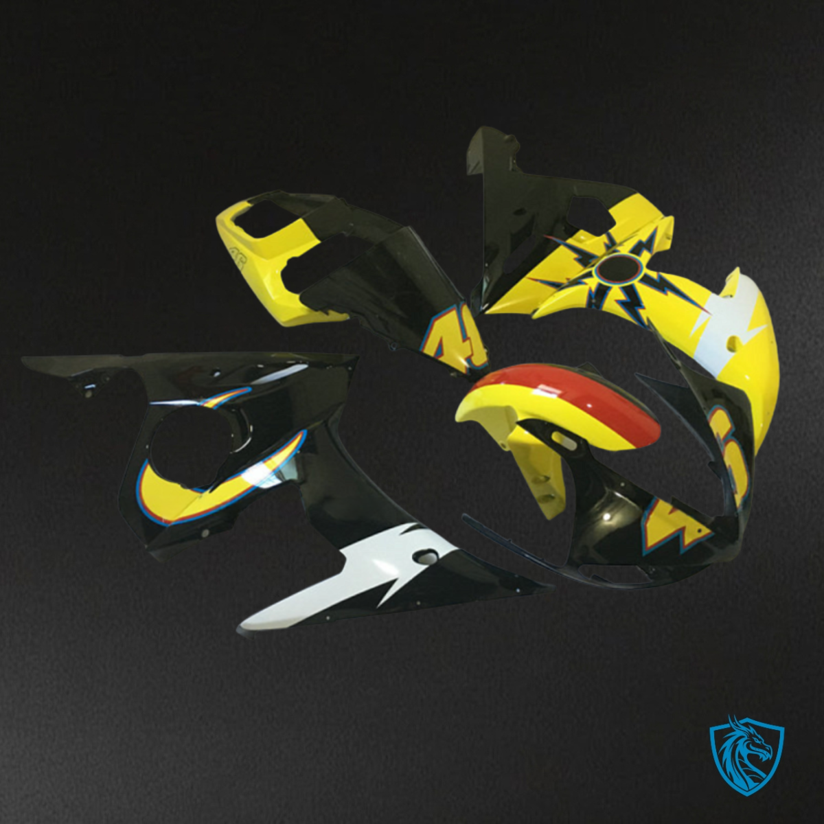 Yamaha YZF R6 (2004-2005) Yellow & Black Gloss Fairing Kit | ABS Bodywork