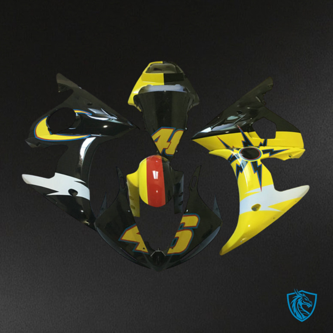 Yamaha YZF R6 (2004-2005) Yellow & Black Gloss Fairing Kit | ABS Bodywork