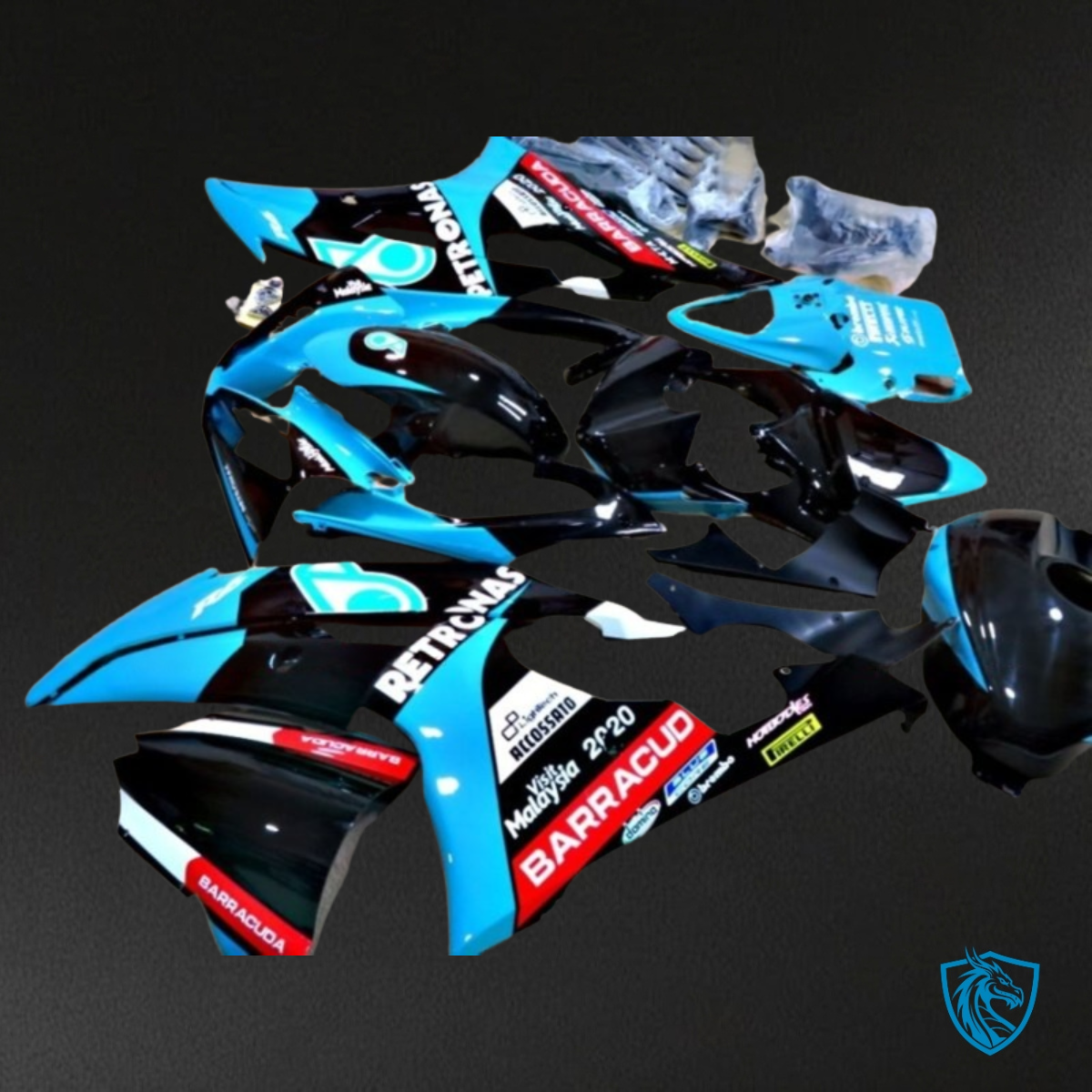 Yamaha YZF R6 (2006-2007) Black & Gloss Blue - Custom ABS Fairing Kit