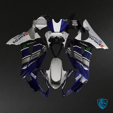 Yamaha YZF R6 (2006-2007) Blue, Silver & White Monster - Custom ABS Fairing Kit