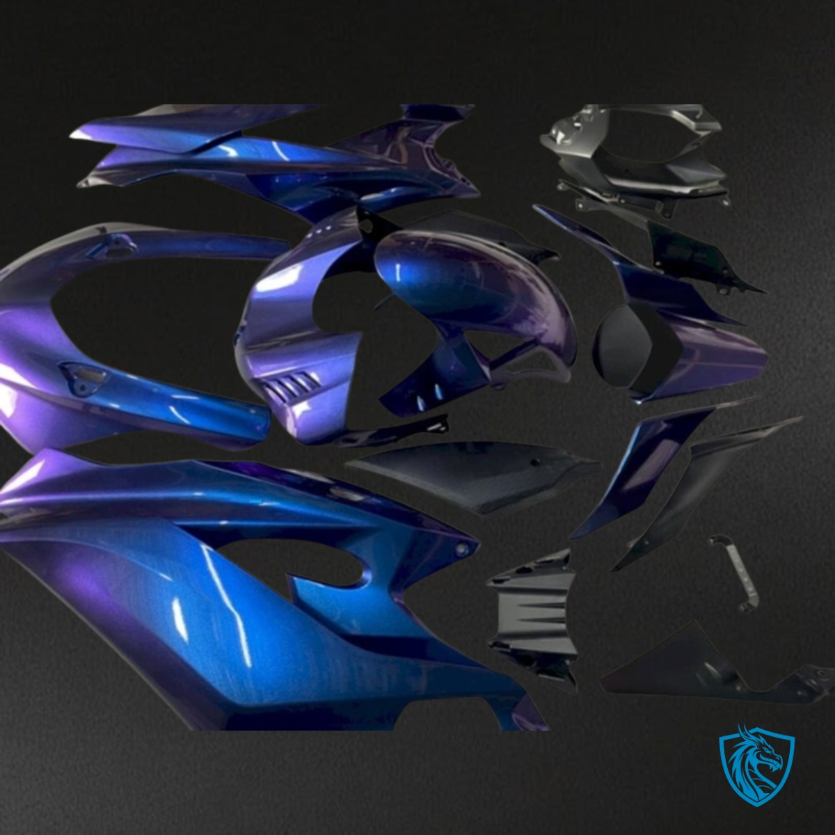 Yamaha YZF R6 (2017-2019) Chameleon Effect Blue Fairings Kit | ABS Bodywork
