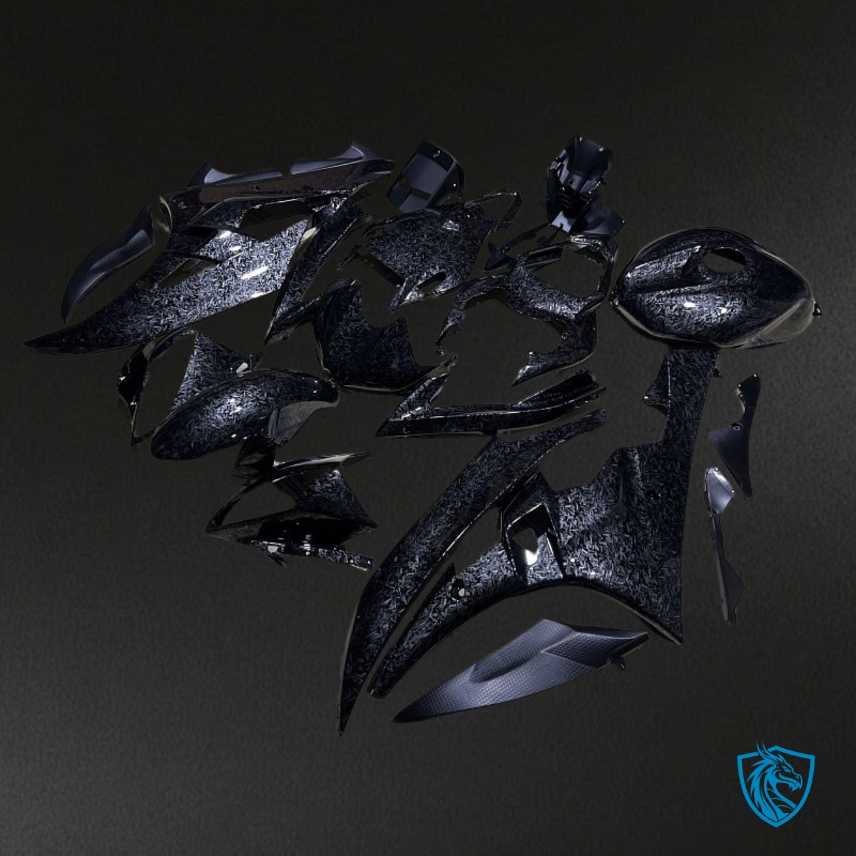 Yamaha YZF R6 (2006-2007) Black Carbon Fiber - Custom ABS Fairing Kit