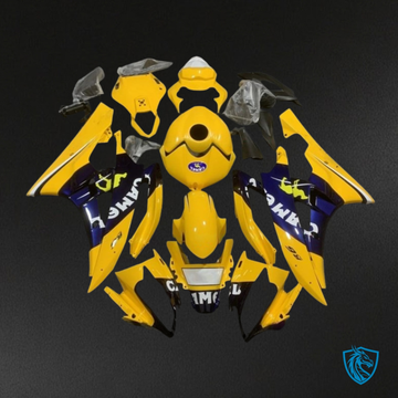 Yamaha YZF R6 (2006-2007) Camel Yellow, Black & Blue - MERGEment Motorcycle Fairings Kit