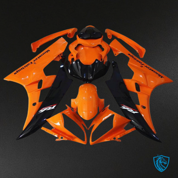 Yamaha YZF R6 (2006-2007) Black & Orange - Custom ABS Fairing Kit
