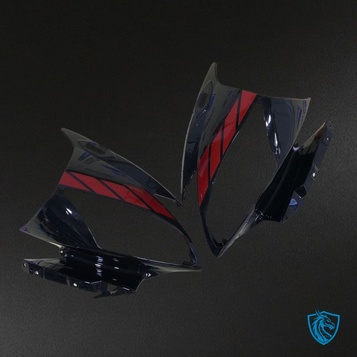 Yamaha YZF R6 (2006-2007) Gloss Black & Red Fairing Kit - Aftermarket ABS Bodywork