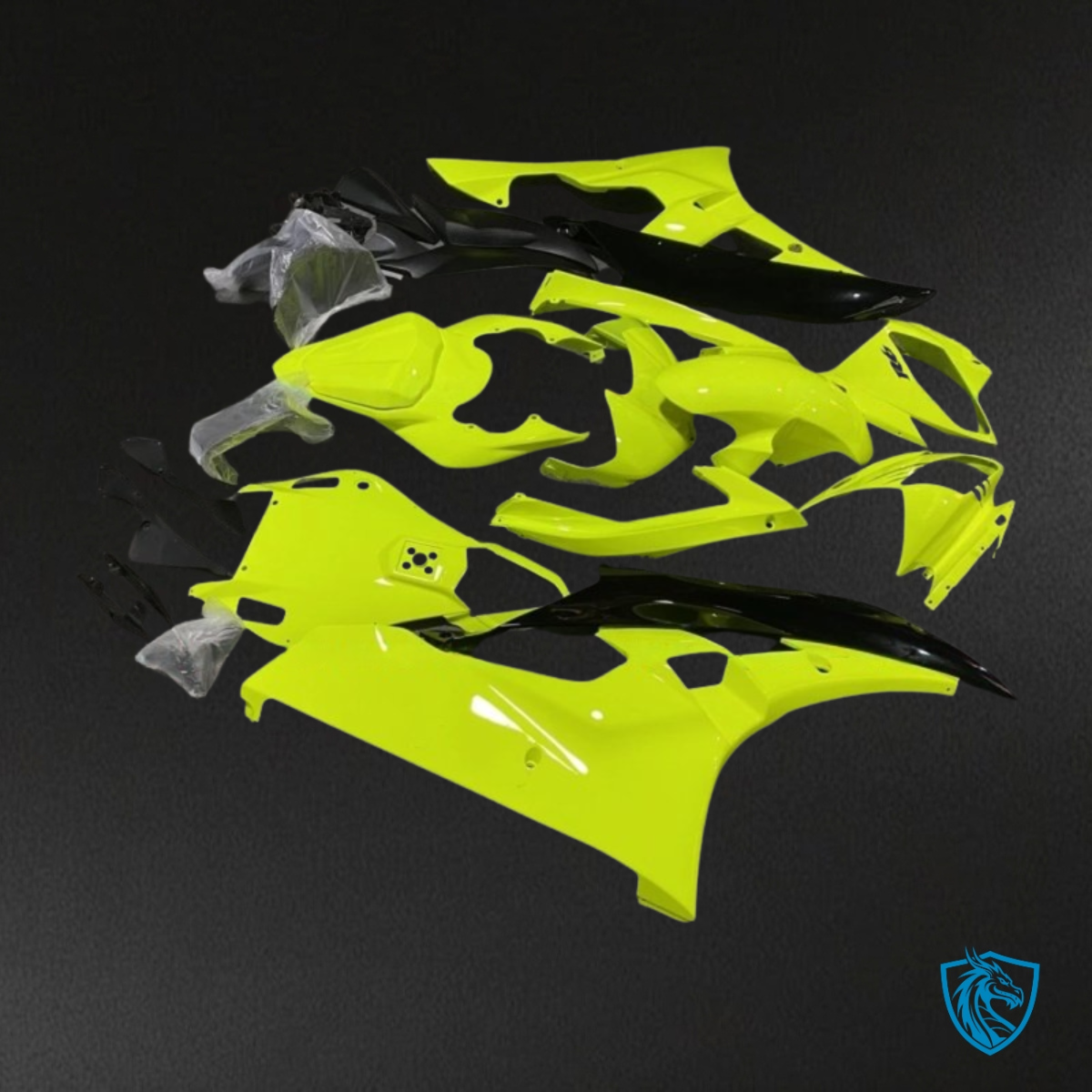 Yamaha YZF R6 (2006-2007) Gloss Yellow & Black Fairings Kit | ABS Bodywork